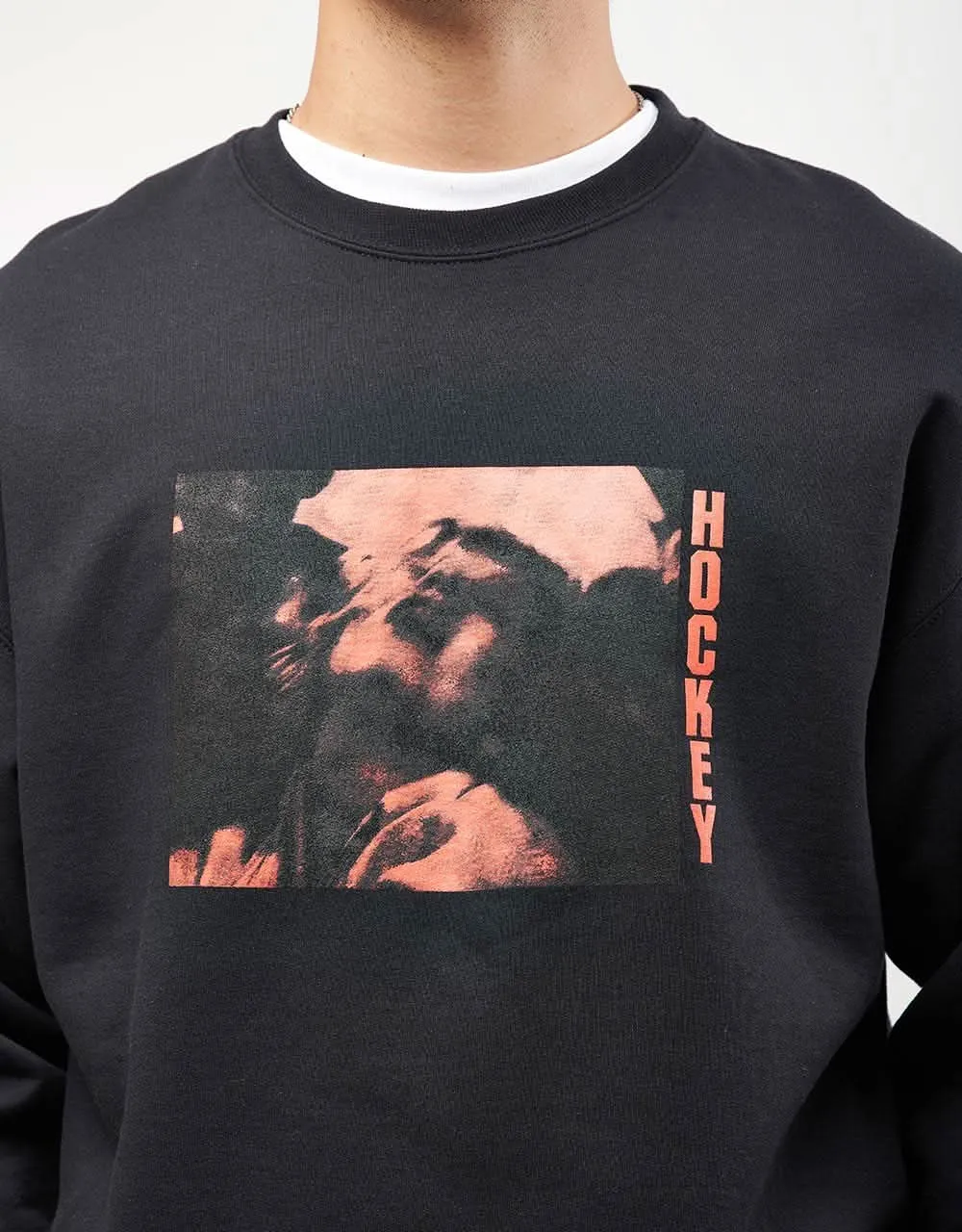 Hockey Broken Crewneck Sweatshirt - Black