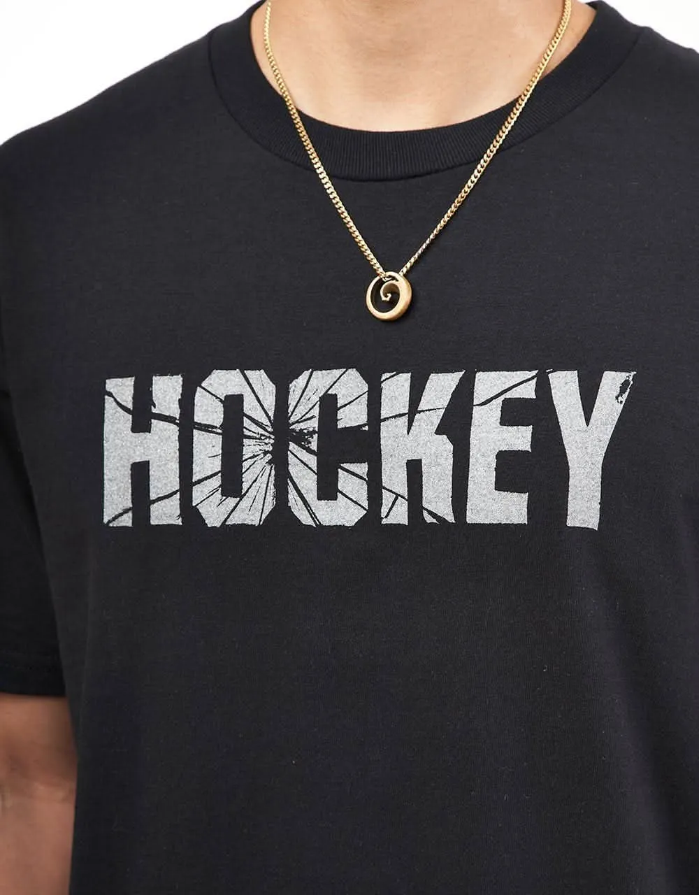 Hockey Shatter Reflective T-Shirt - Black