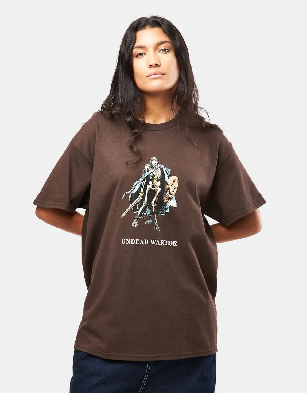 Hockey Undead Warrior T-Shirt - Dark Brown