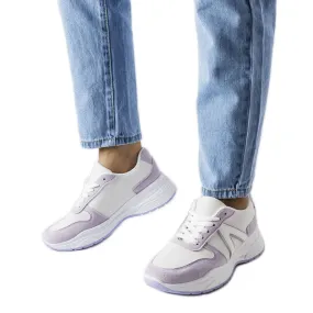 Inna White and purple sports sneakers from Tornano