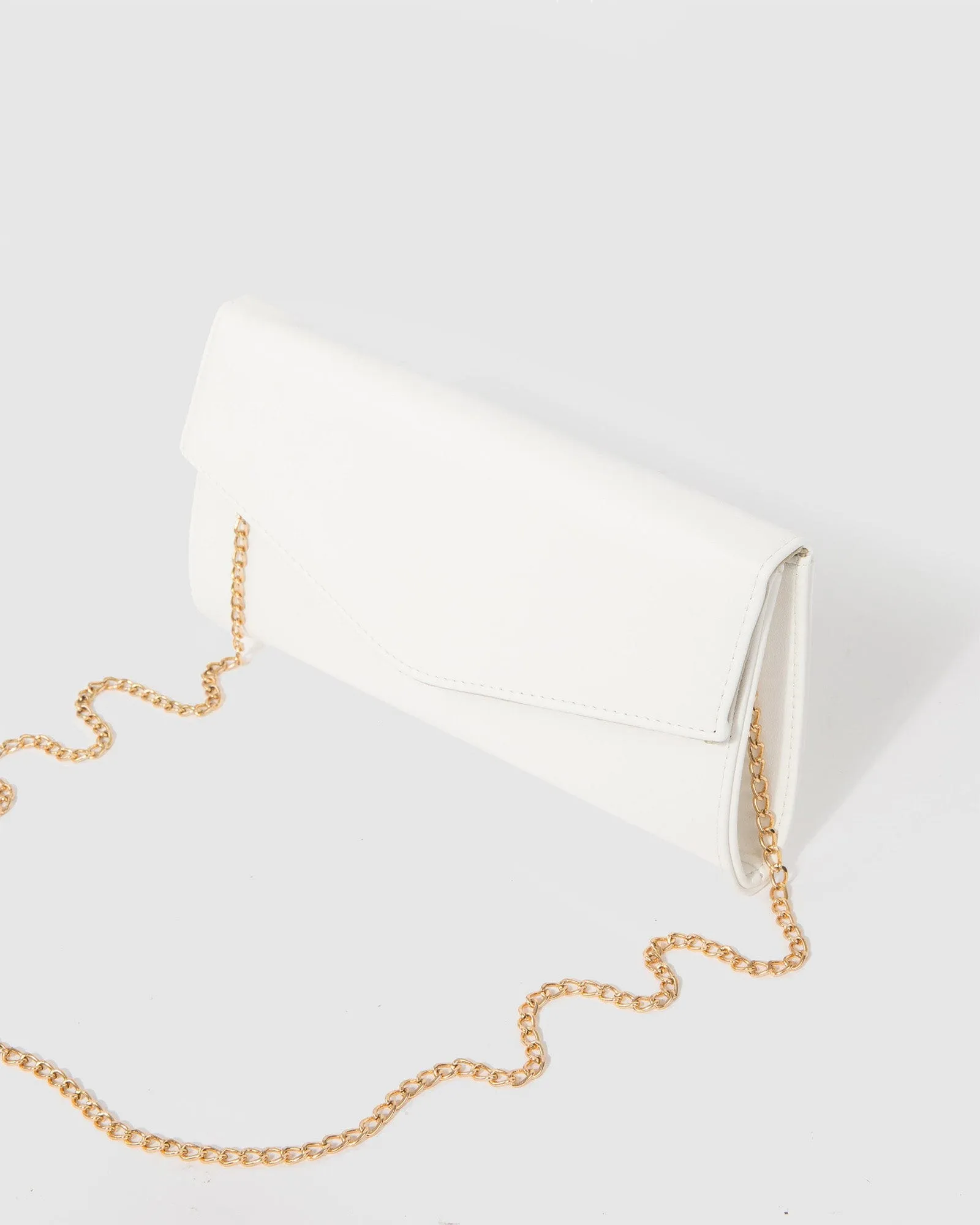 Ivory Breena Envelope Clutch Bag