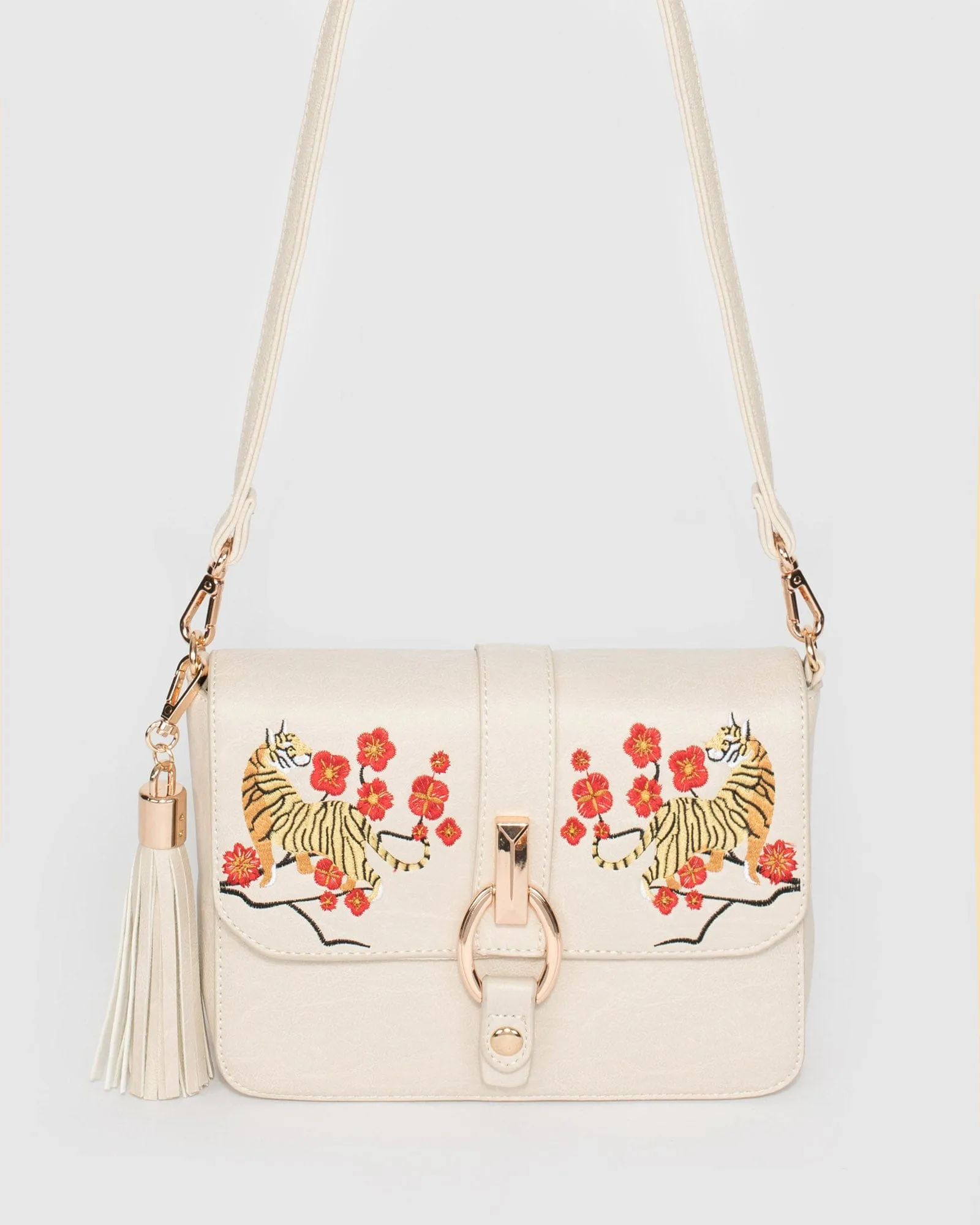 Ivory Elissa Tiger Crossbody Bag