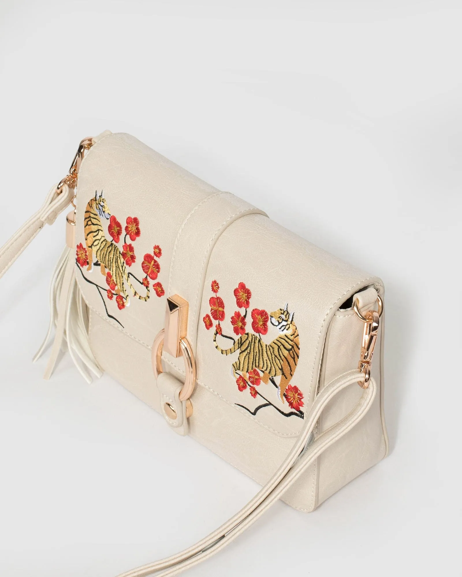 Ivory Elissa Tiger Crossbody Bag