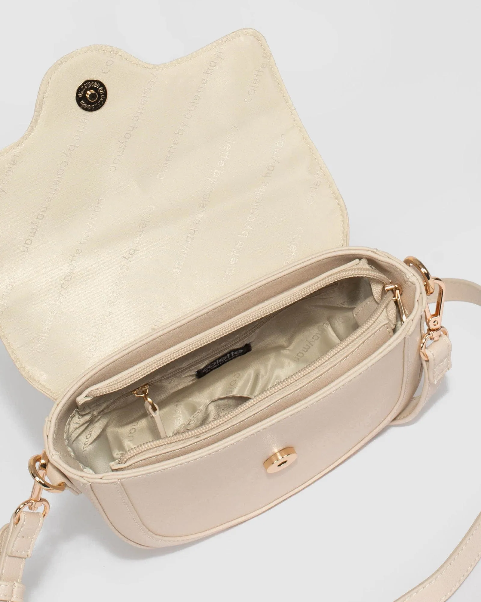 Ivory Leopard Head Crossbody Bag