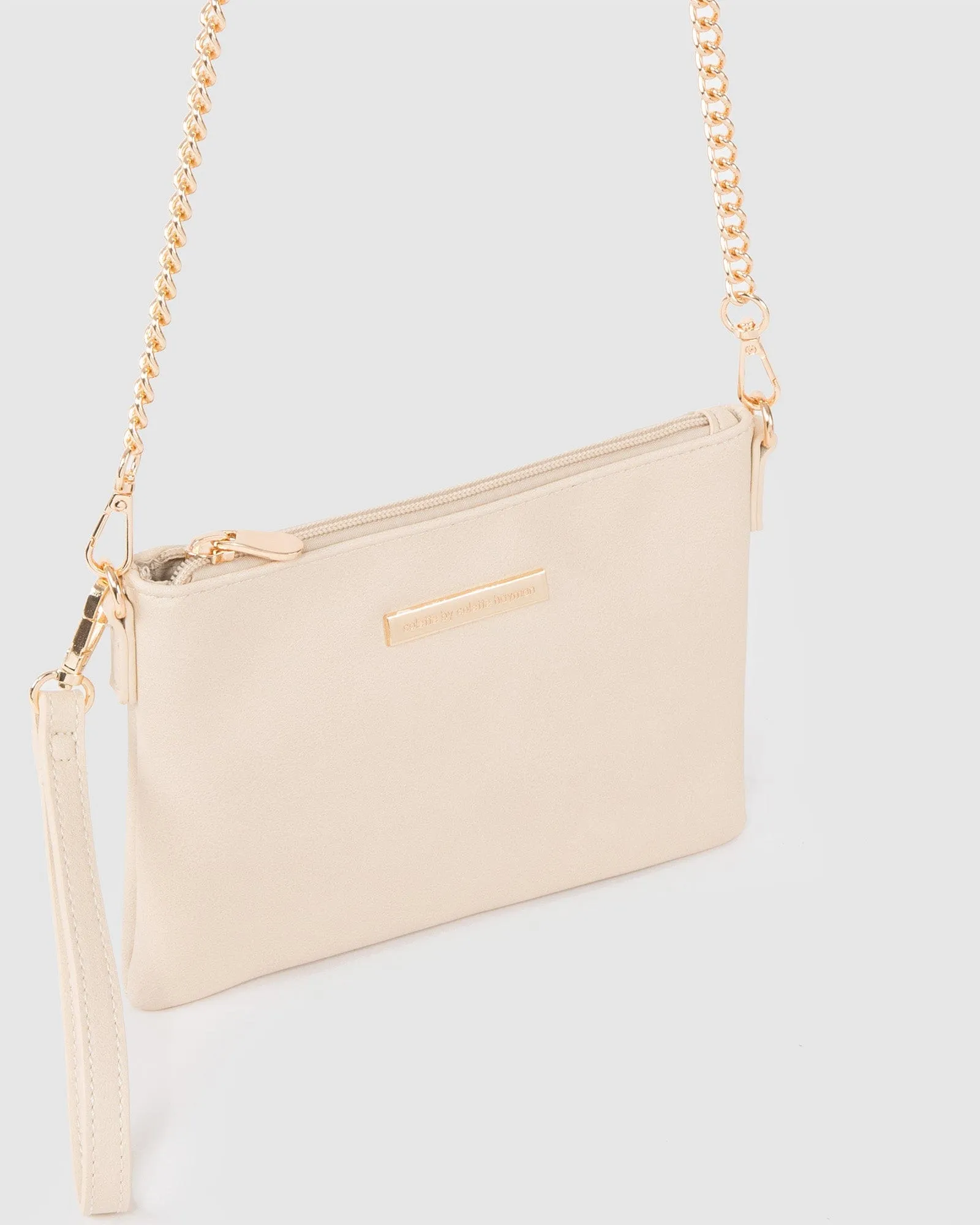 Ivory Peta Wristlet Clutch Bag