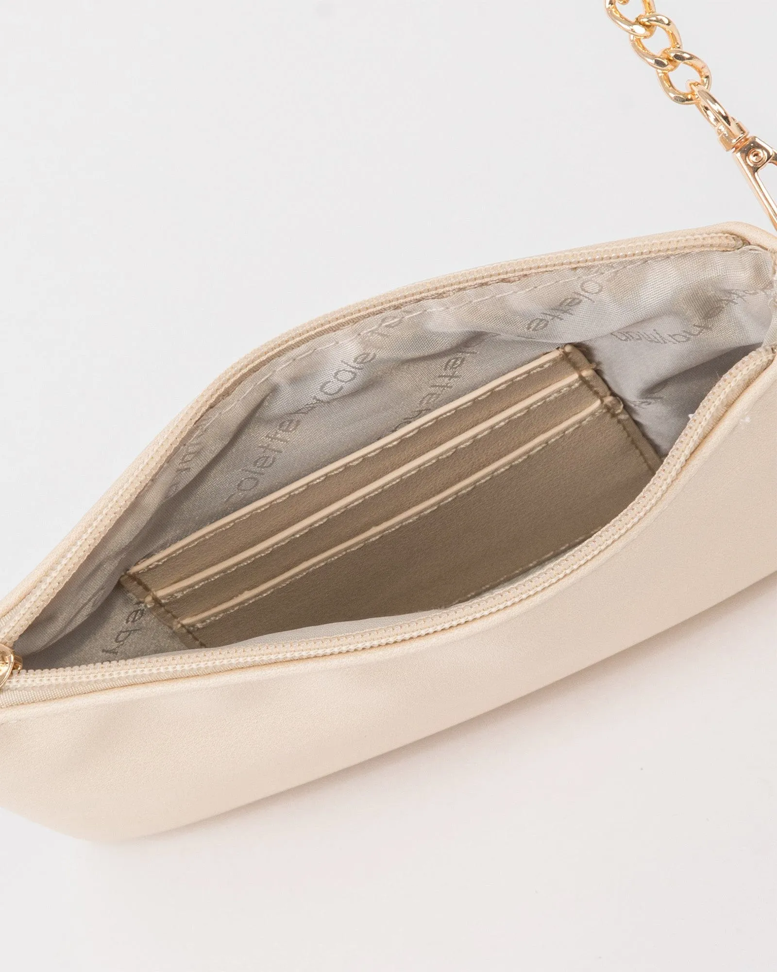 Ivory Peta Wristlet Clutch Bag