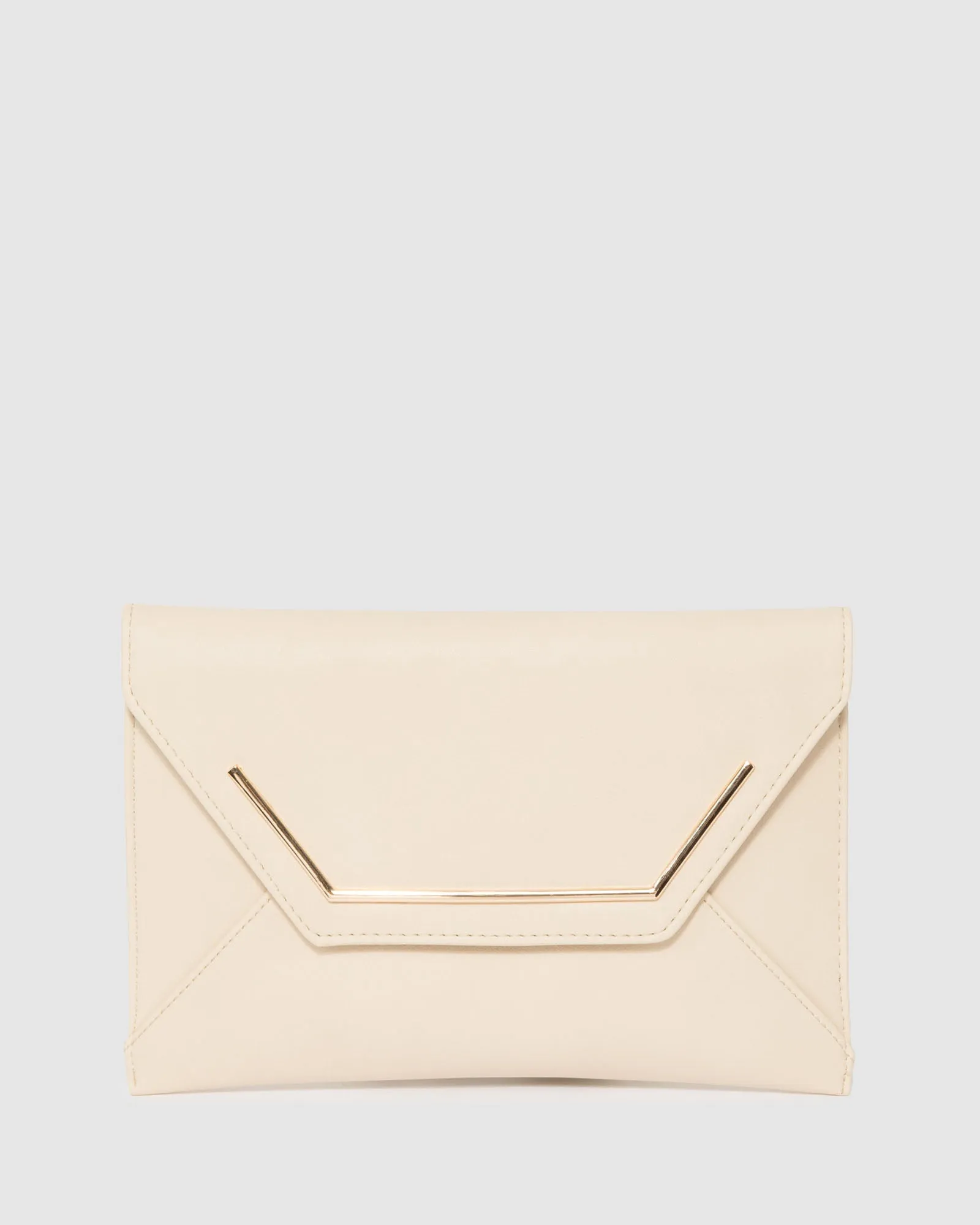 Ivory Samantha Square Clutch Bag