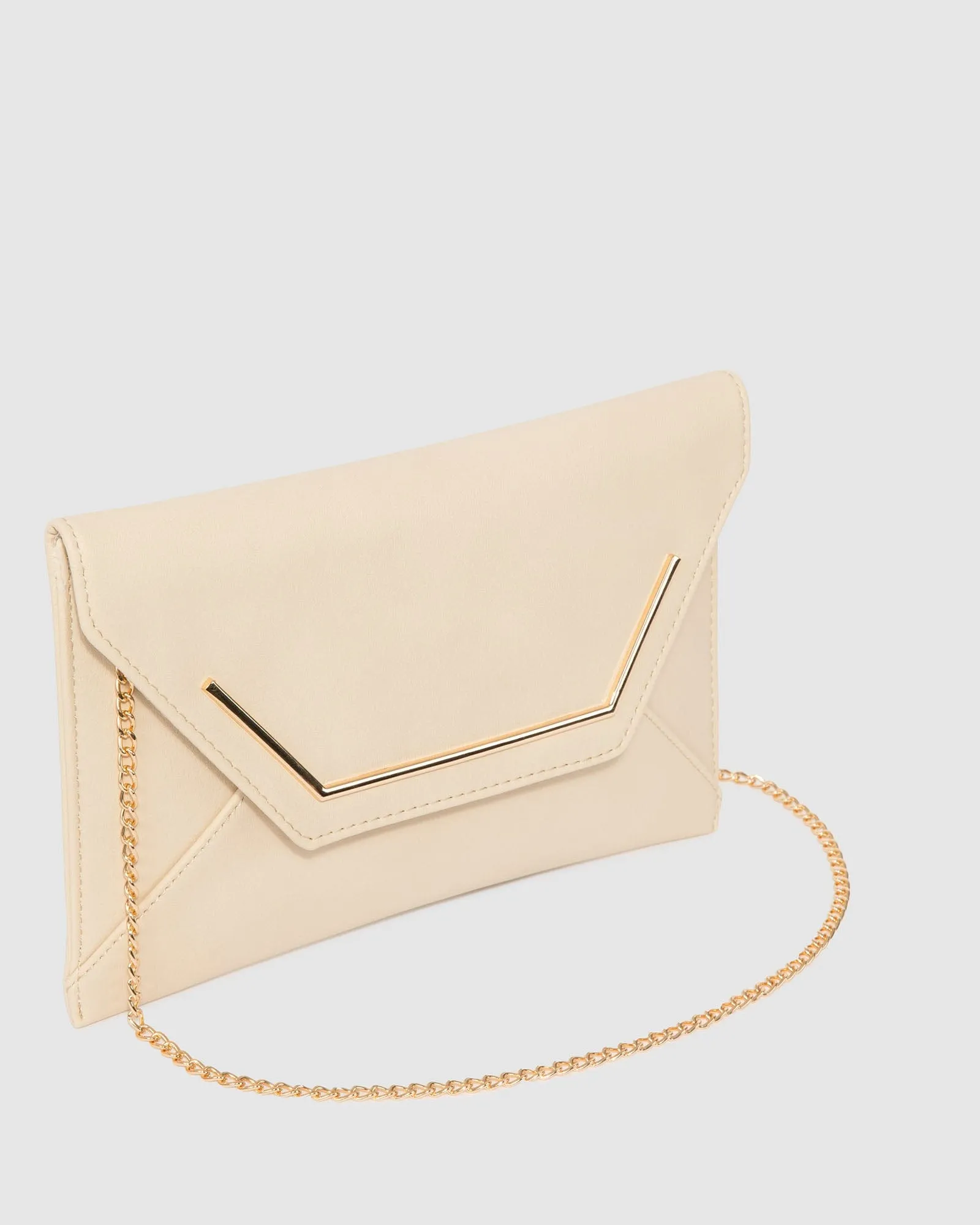 Ivory Samantha Square Clutch Bag