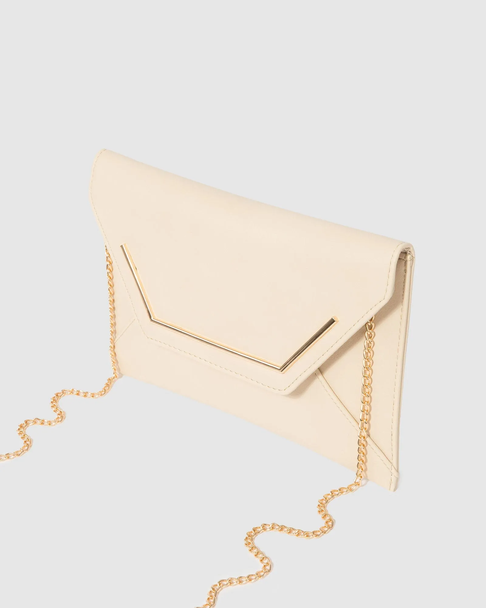 Ivory Samantha Square Clutch Bag