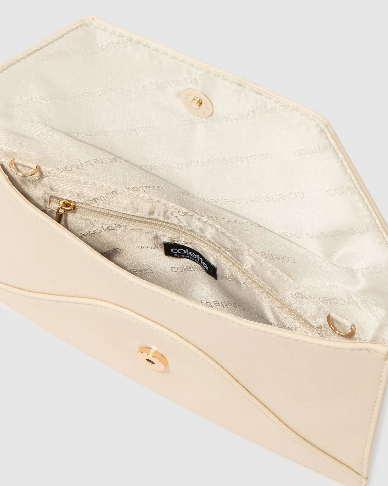 Ivory Samantha Square Clutch Bag