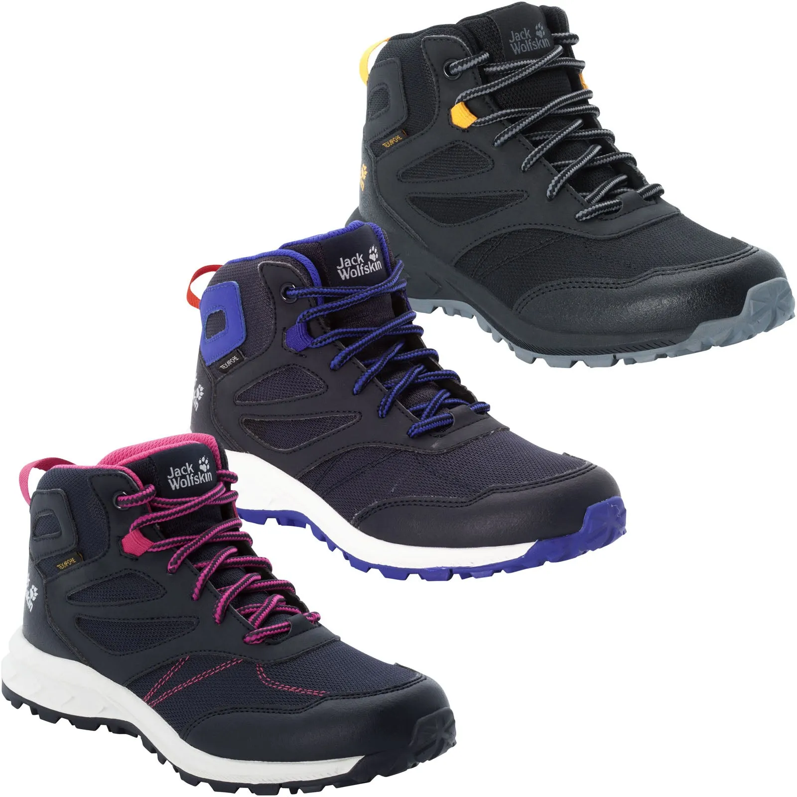 Jack Wolfskin Kids Woodland Waterproof Texapore Walking Boots