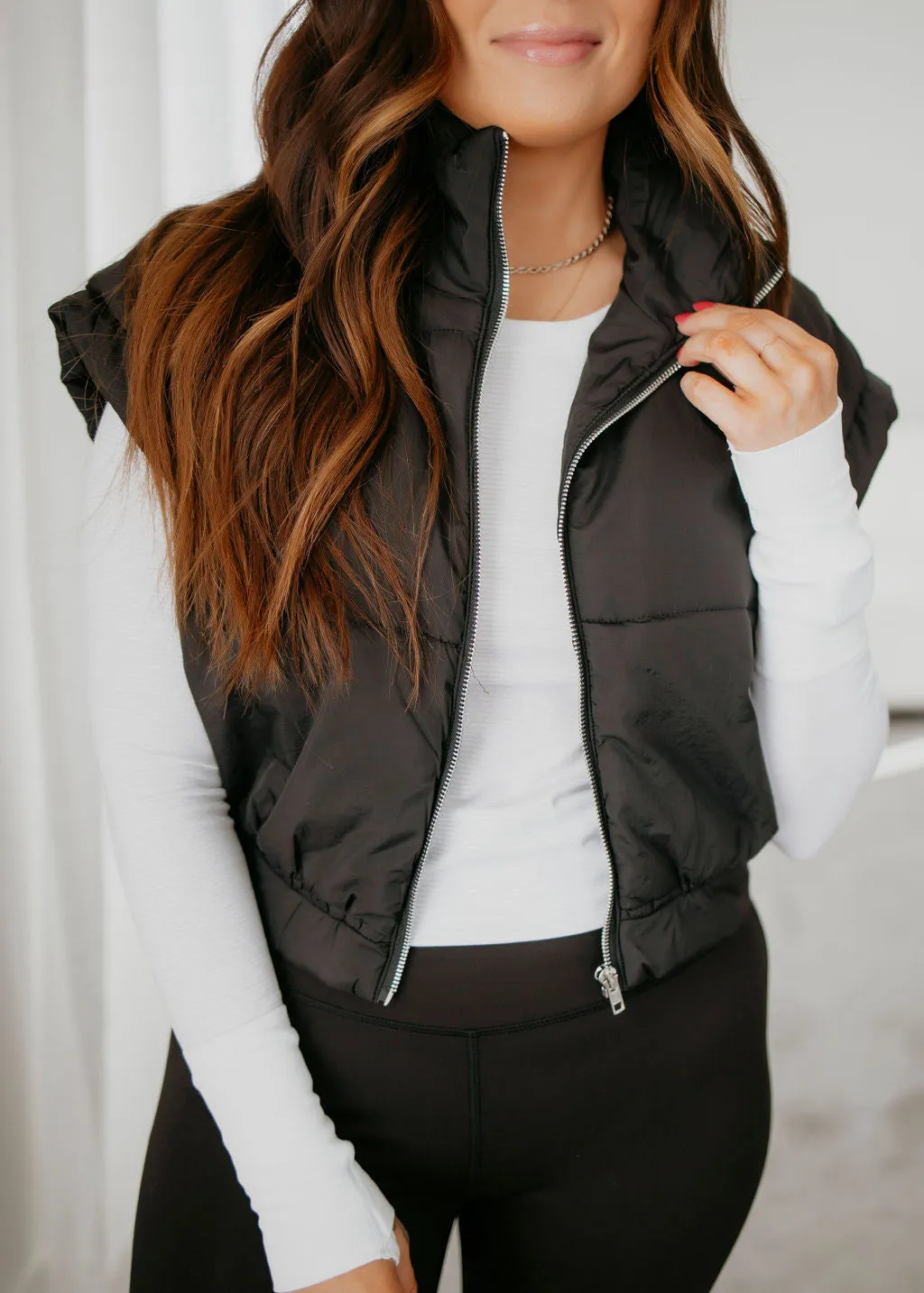 Jema Cropped Puffer Vest