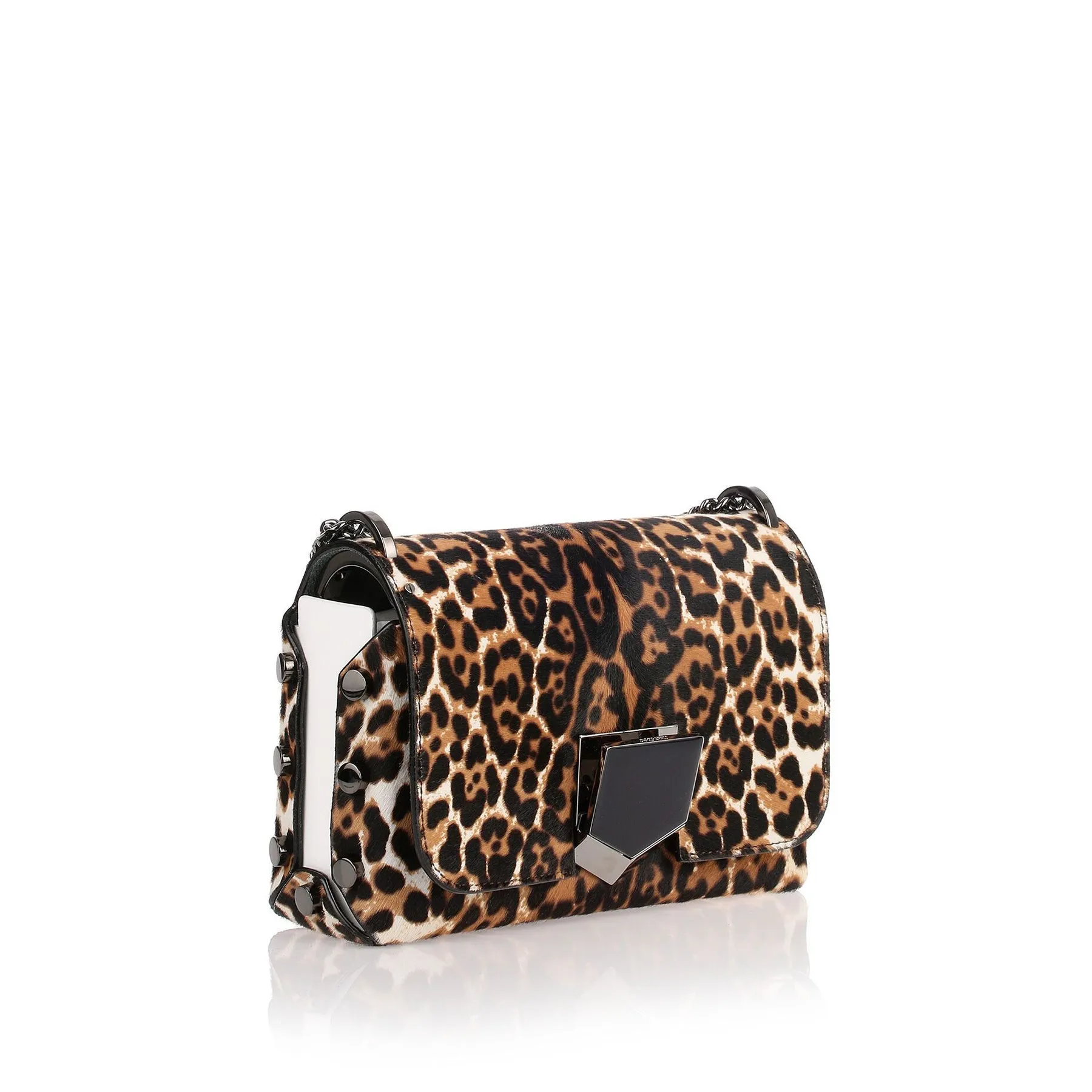 Jimmy Choo Lockett Petite leopard shoulder bag