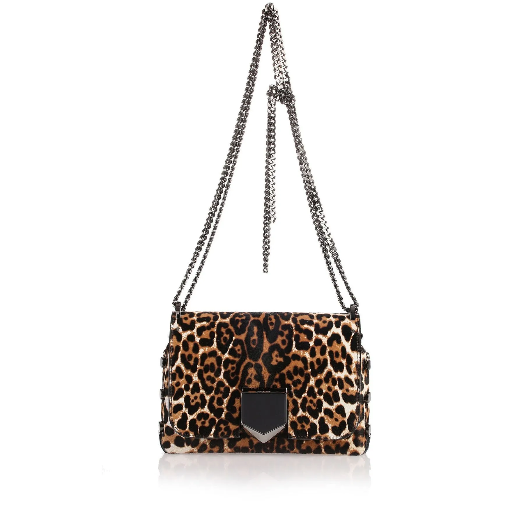 Jimmy Choo Lockett Petite leopard shoulder bag