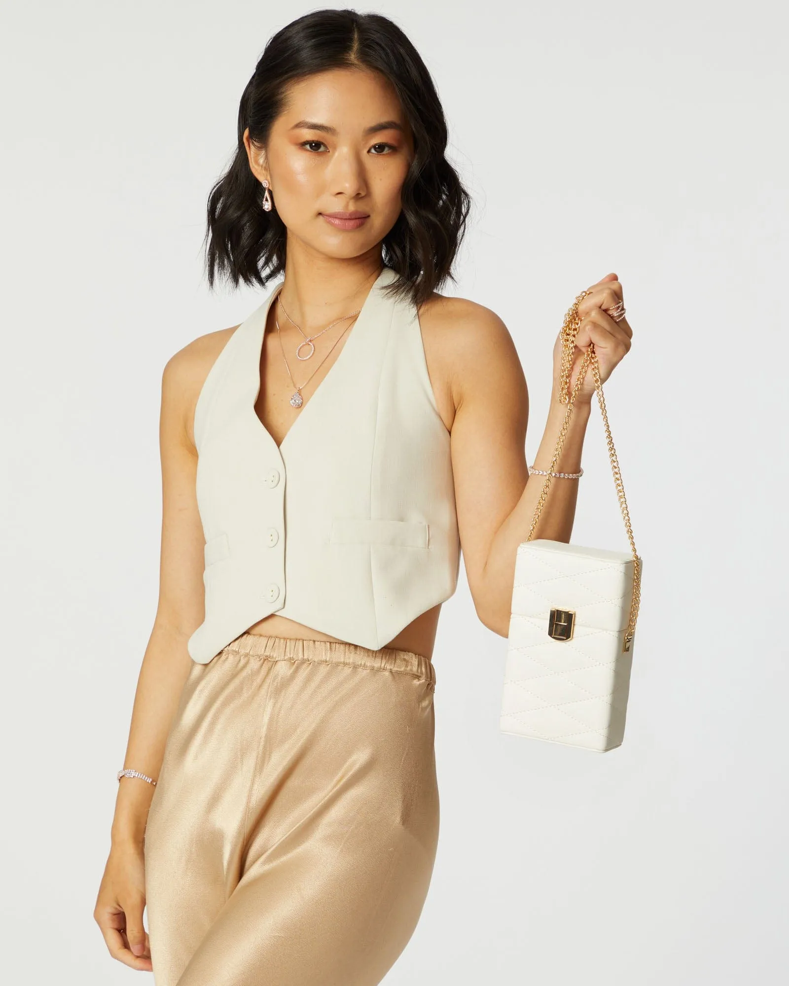 June Box White Crossbody Bag