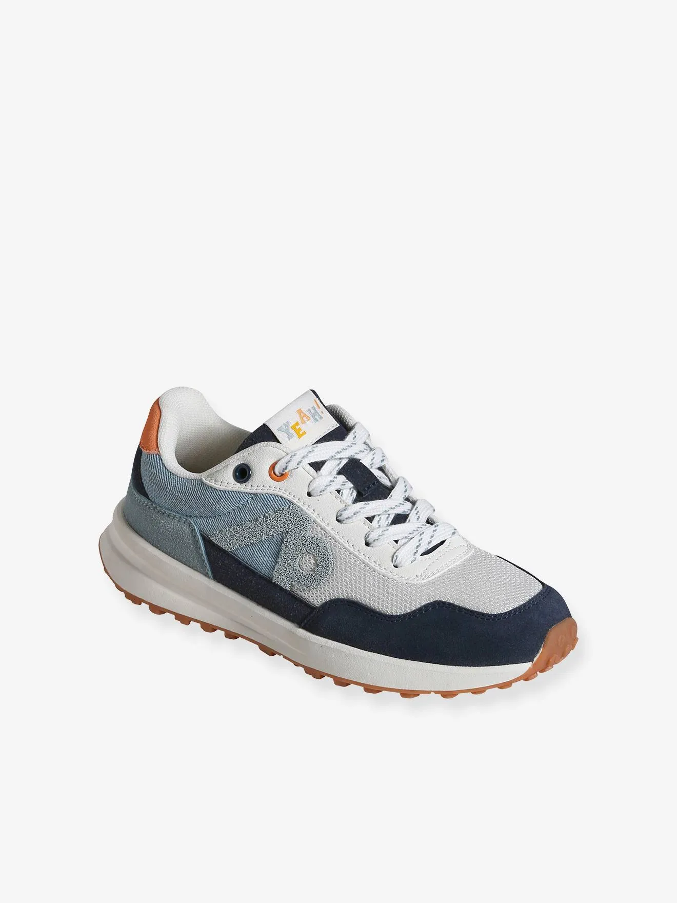 Junior Trainers with Laces - denim blue