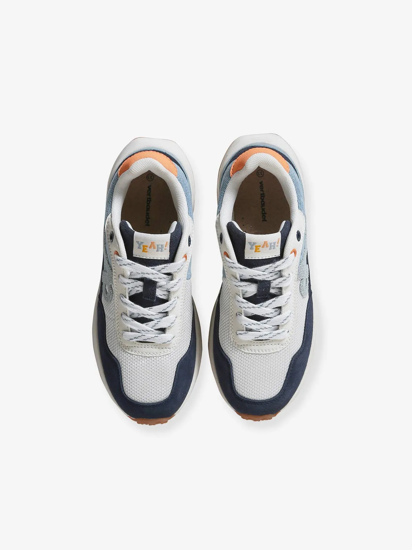 Junior Trainers with Laces - denim blue