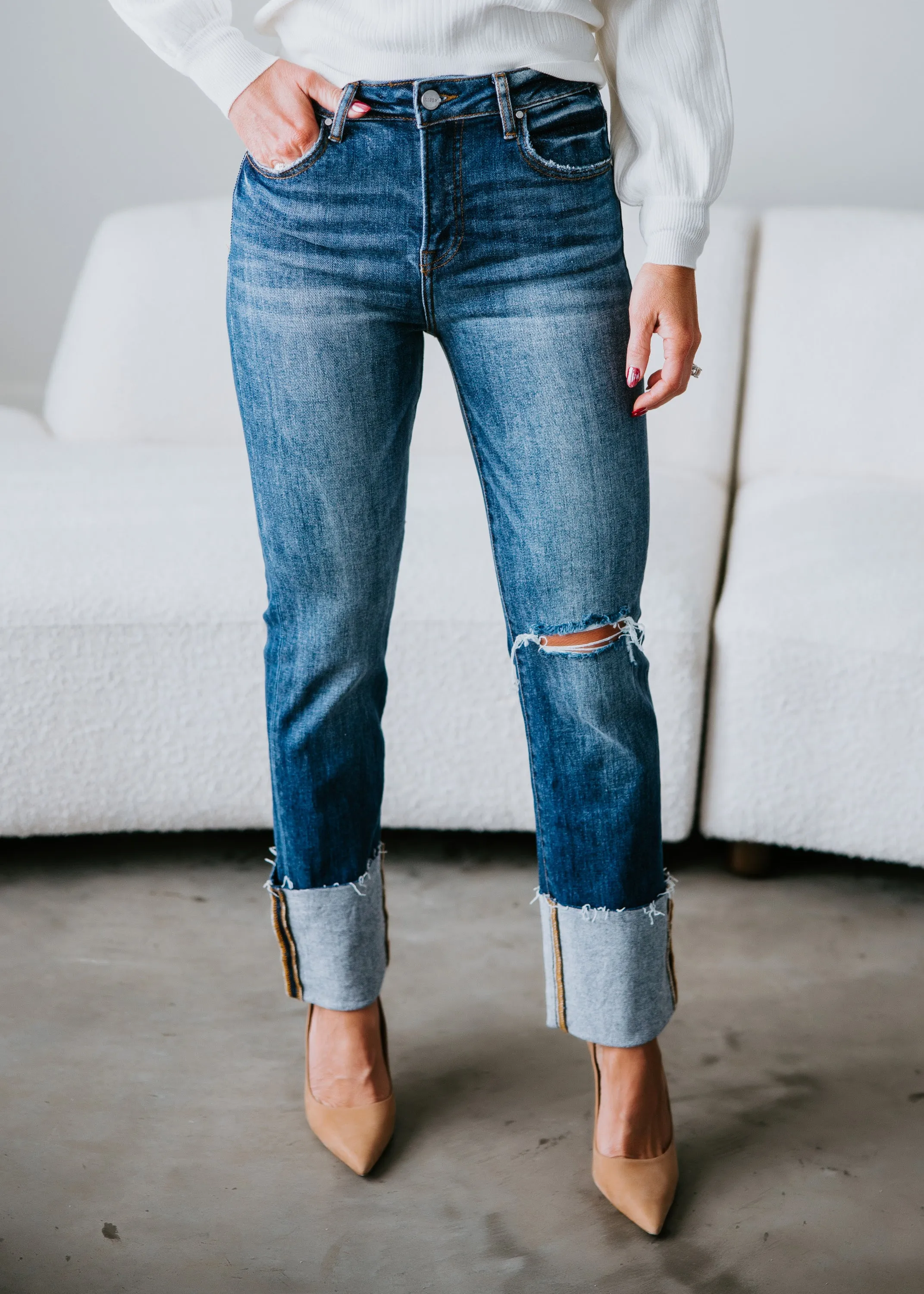 Koltyn Cuffed Straight Jeans