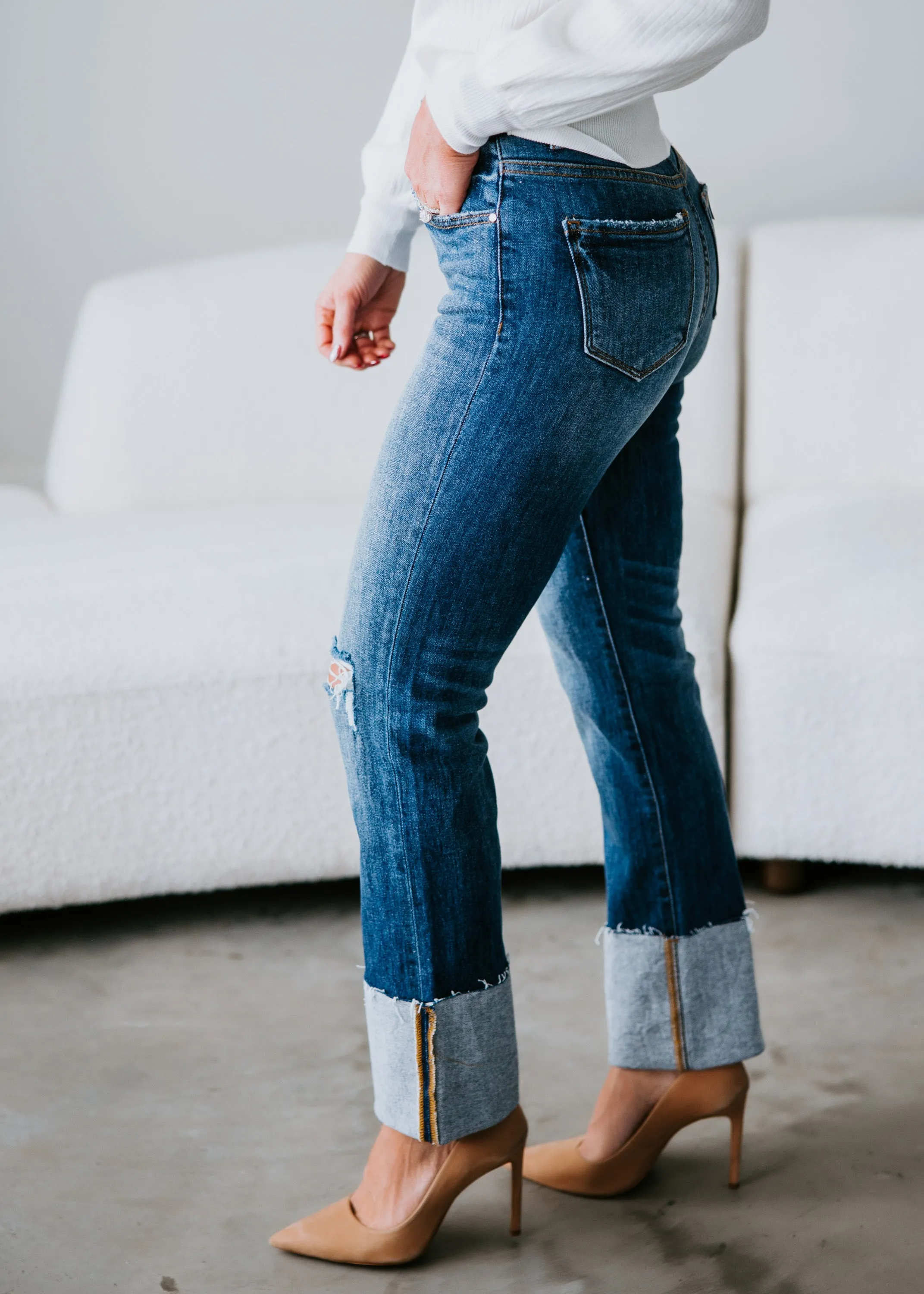 Koltyn Cuffed Straight Jeans