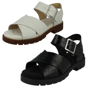 Ladies Clarks Strappy Summer Sandals - Orinoco Cross