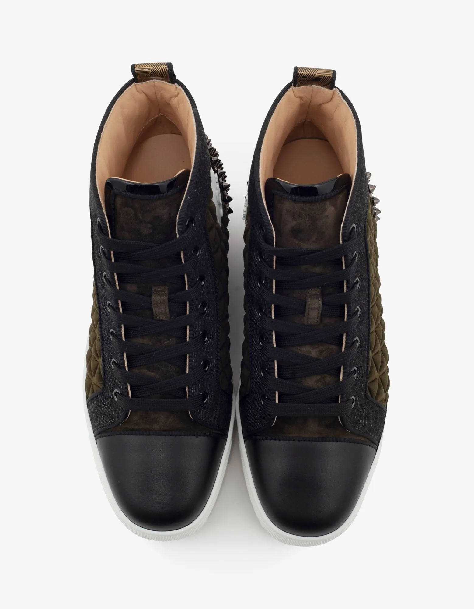 Louis Spikes III Waffle Neoprene High Top Trainers -