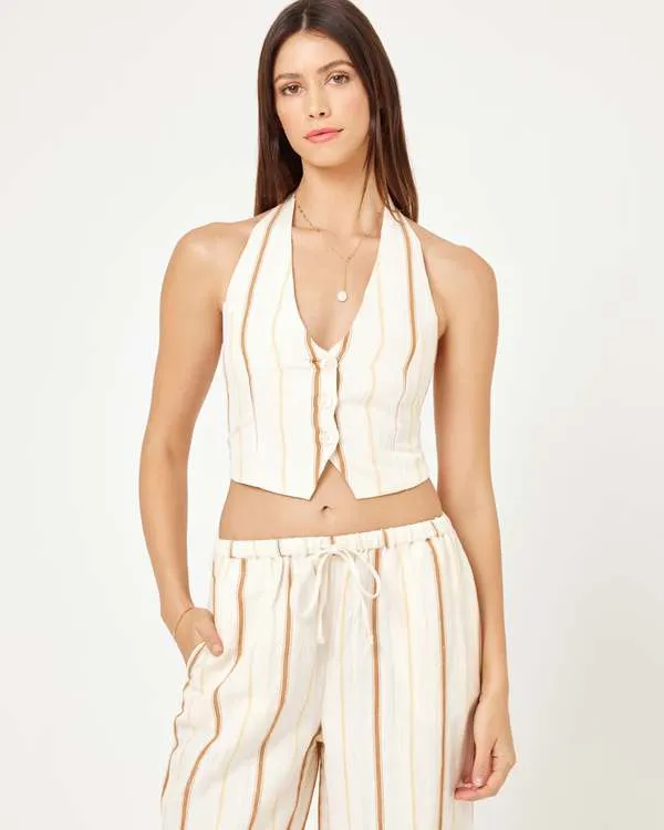 L*Space Beach House Vest - Beach House Stripe