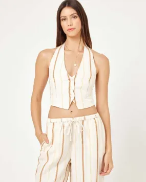 L*Space Beach House Vest - Beach House Stripe