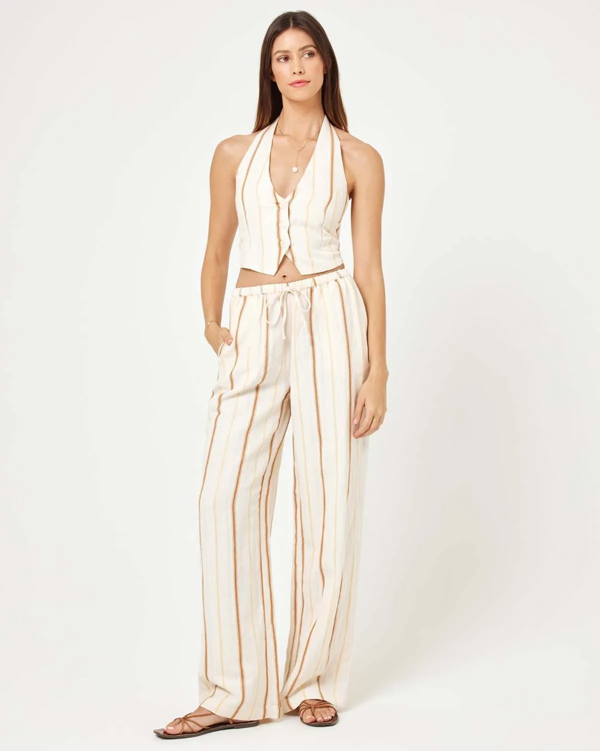 L*Space Beach House Vest - Beach House Stripe