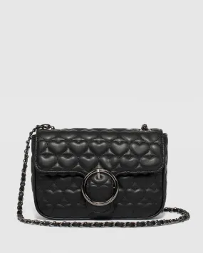 Maeve Black Buckle Crossbody Bag