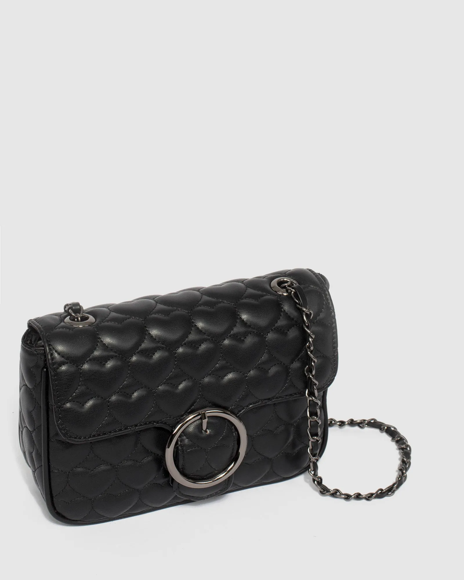 Maeve Black Buckle Crossbody Bag