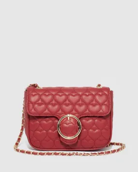 Maeve Red Buckle Crossbody Bag