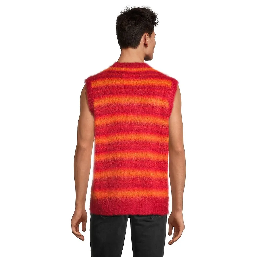 Marni Multistripe Mohair-Blend Knit Vest