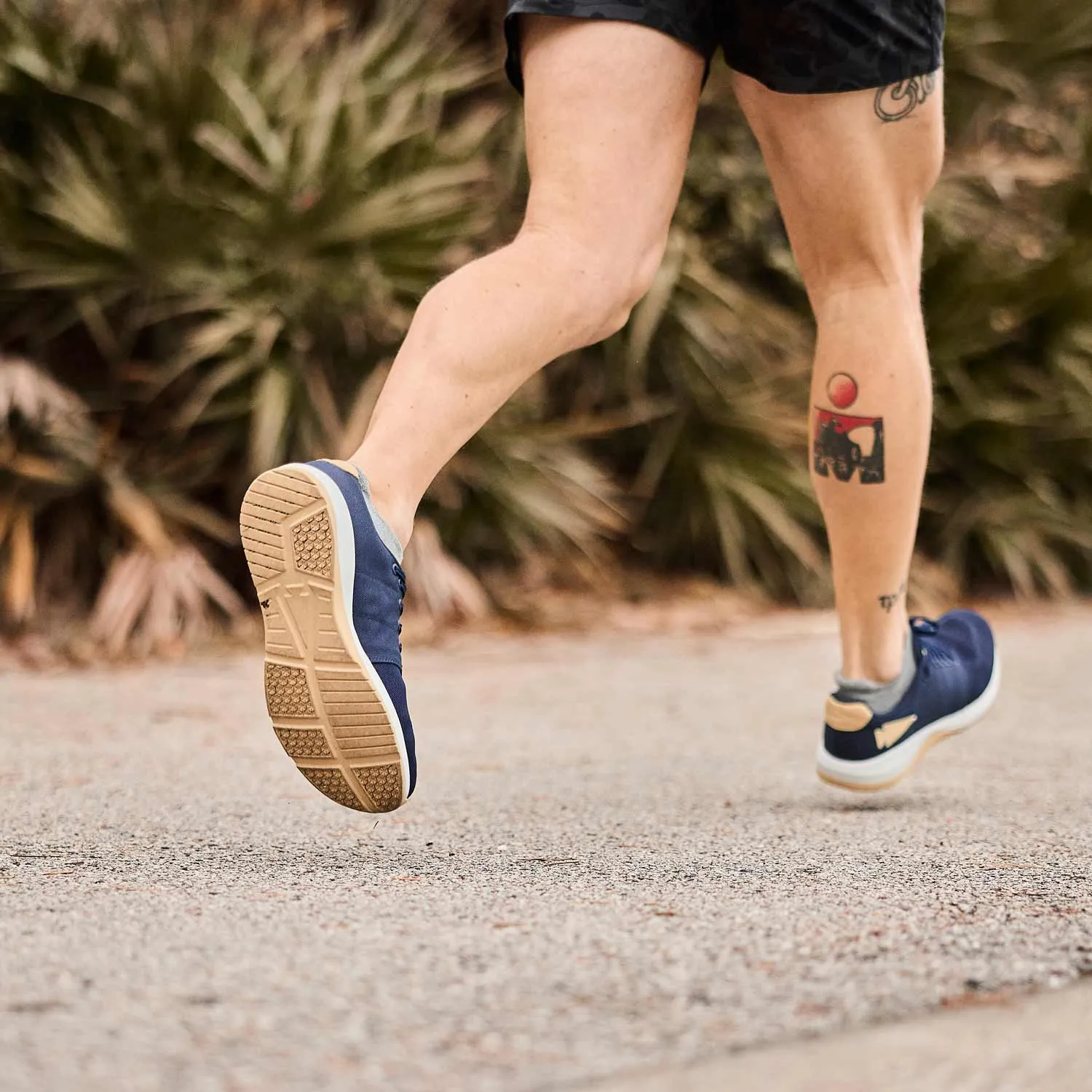 Men’s Ballistic Trainers - Navy + White + Gold W/ Gold Reflective Spearhead