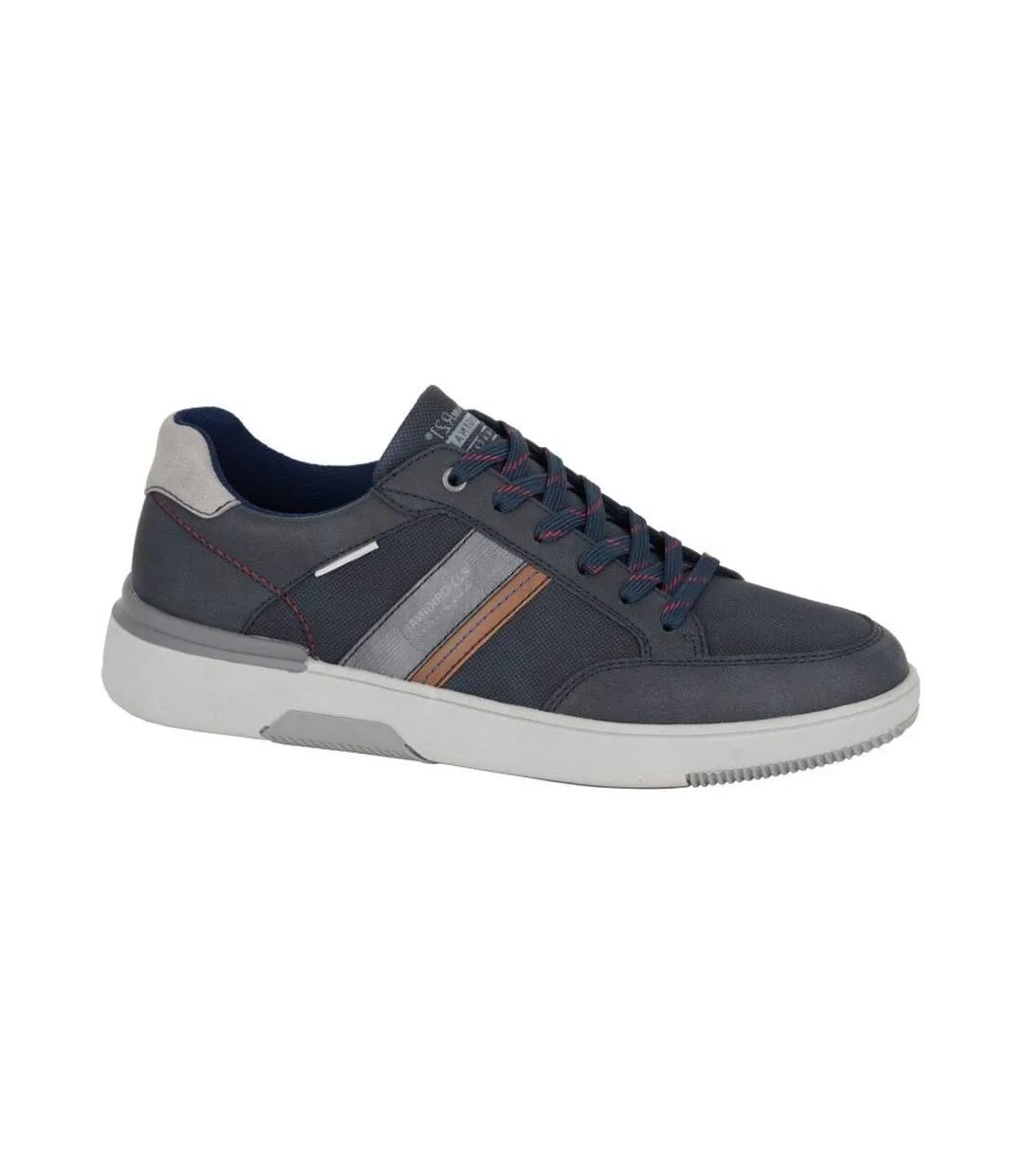 Mens patterned trainers navy R21