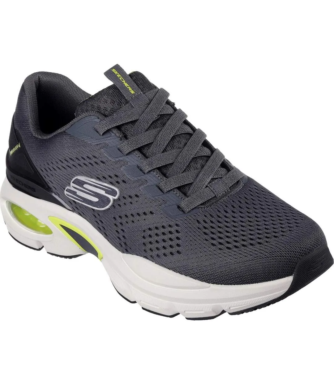 Mens ventura skech-air trainers charcoal/lime Skechers