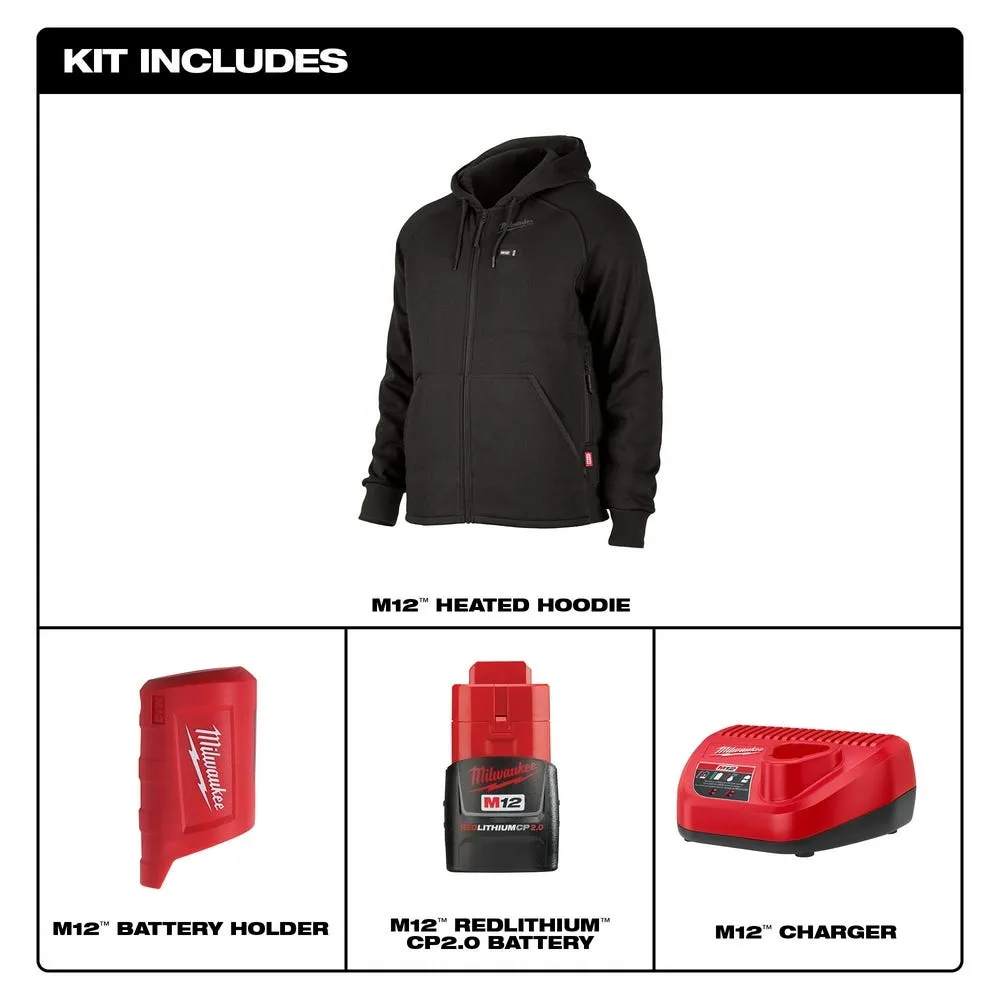 Milwaukee Tools M12 Heated Hoodie Black, Kit 306B-21