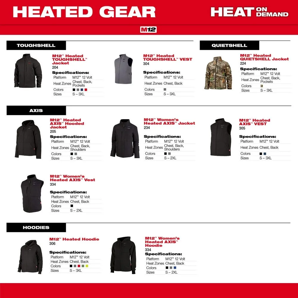 Milwaukee Tools M12 Heated Hoodie Black, Kit 306B-21