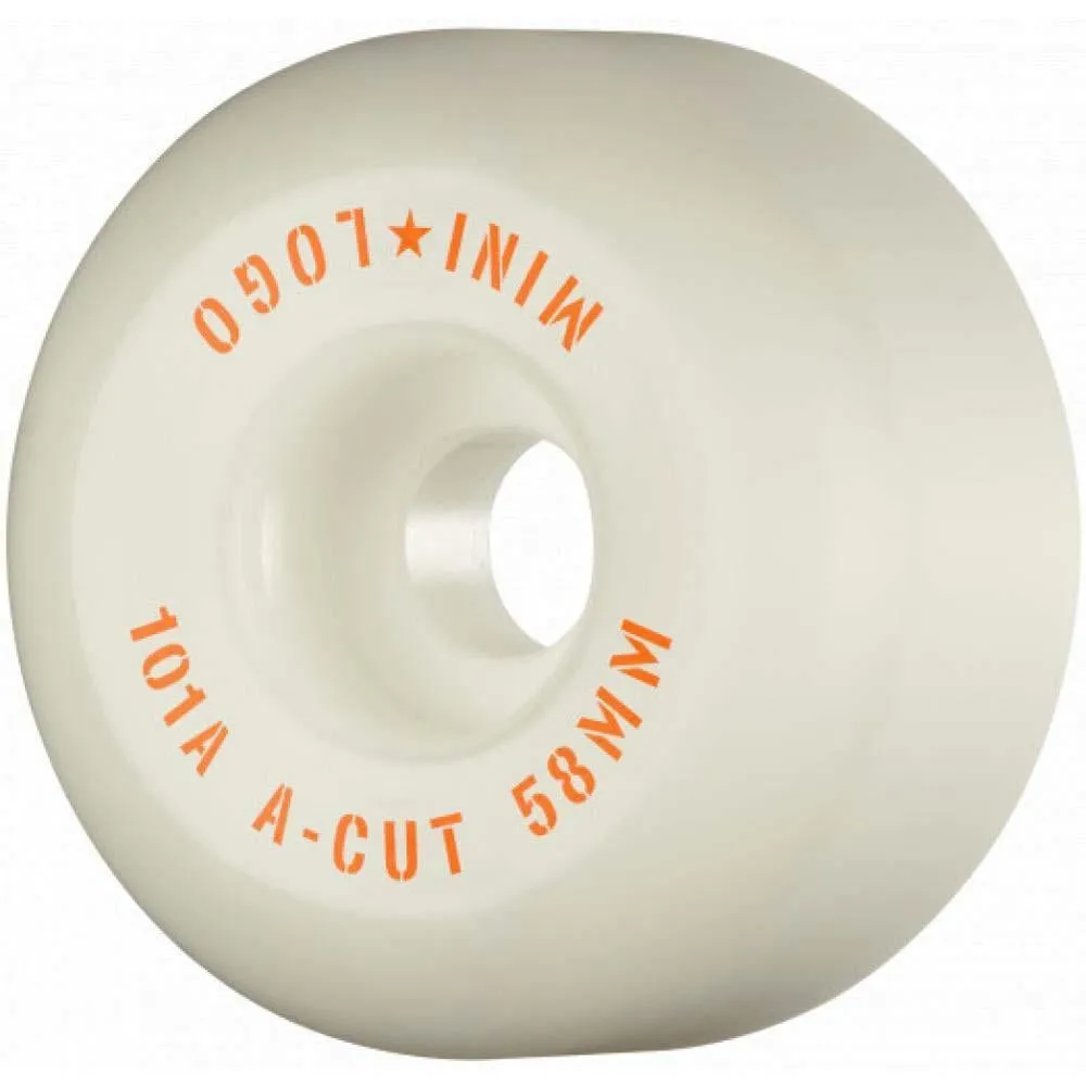 Mini Logo A-Cut 2 Skateboard Wheels 101a White 58mm