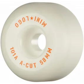 Mini Logo A-Cut 2 Skateboard Wheels 101a White 58mm