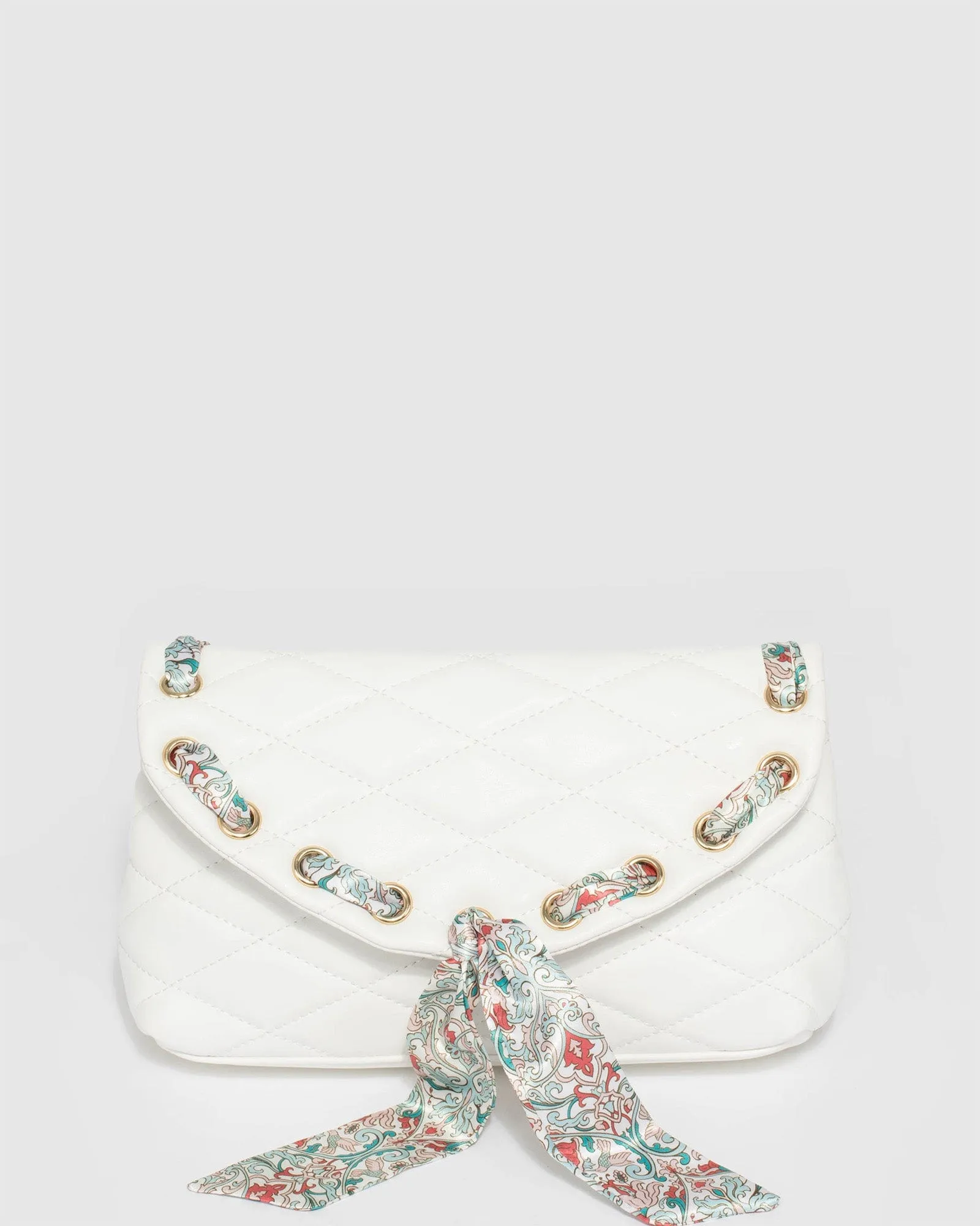 Mirka Scarf White Crossbody Bag