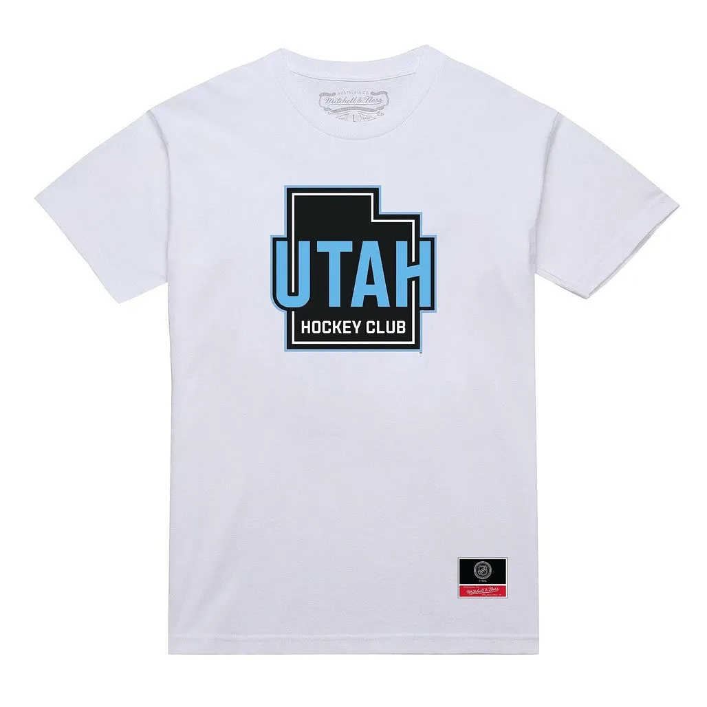 Mitchell & Ness Utah Hockey State Lockup SS Tee - White - Mitchell & Ness