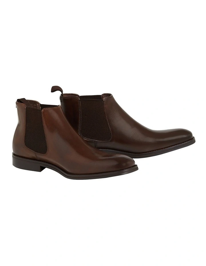 Morgan Leather Chelsea Boot in Chocolate