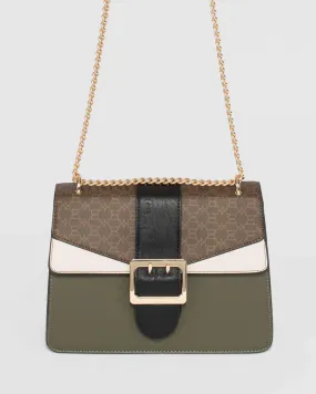 Multi Colour Buckle Crossbody Bag