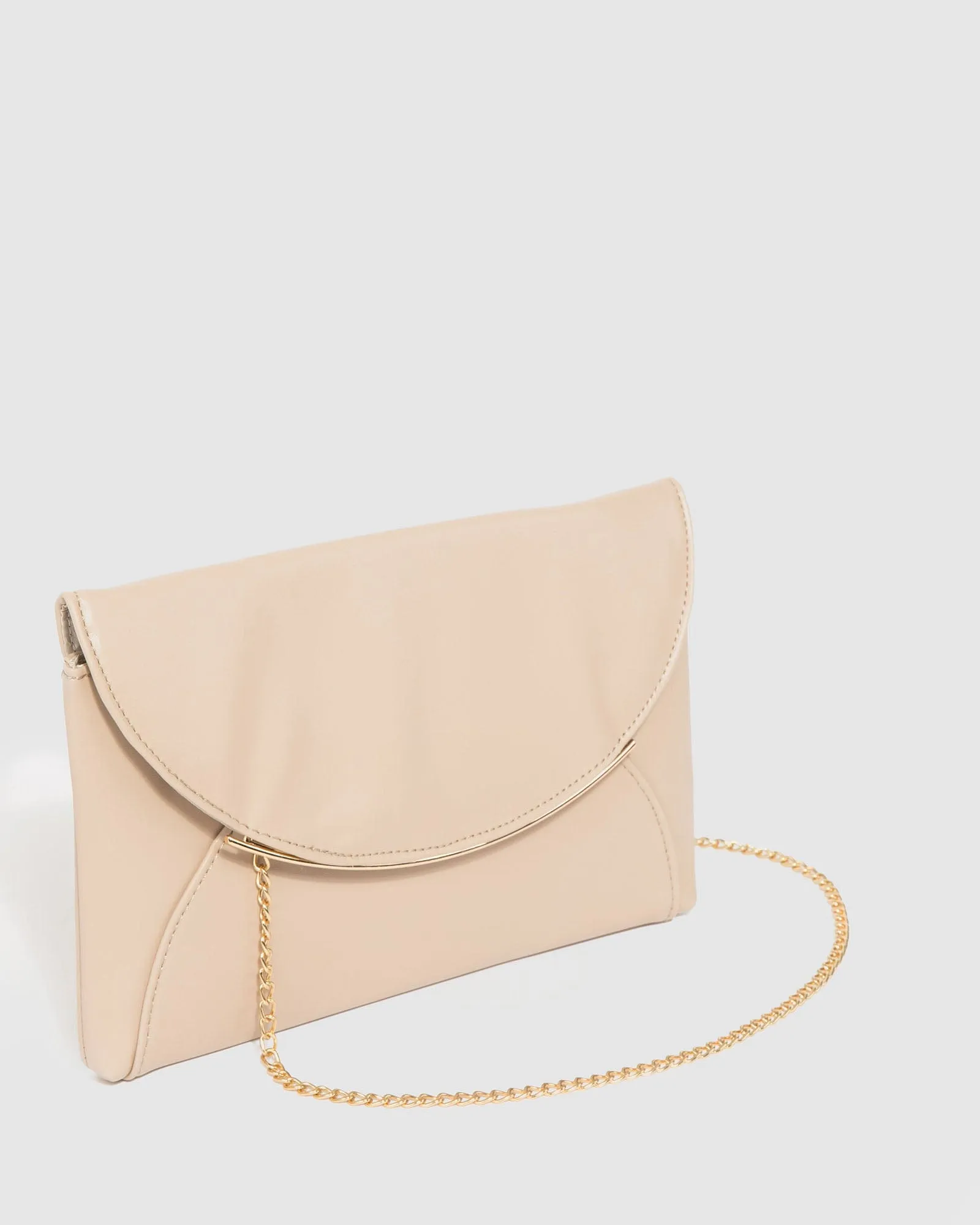 Natural Dalila Envelope Clutch Bag