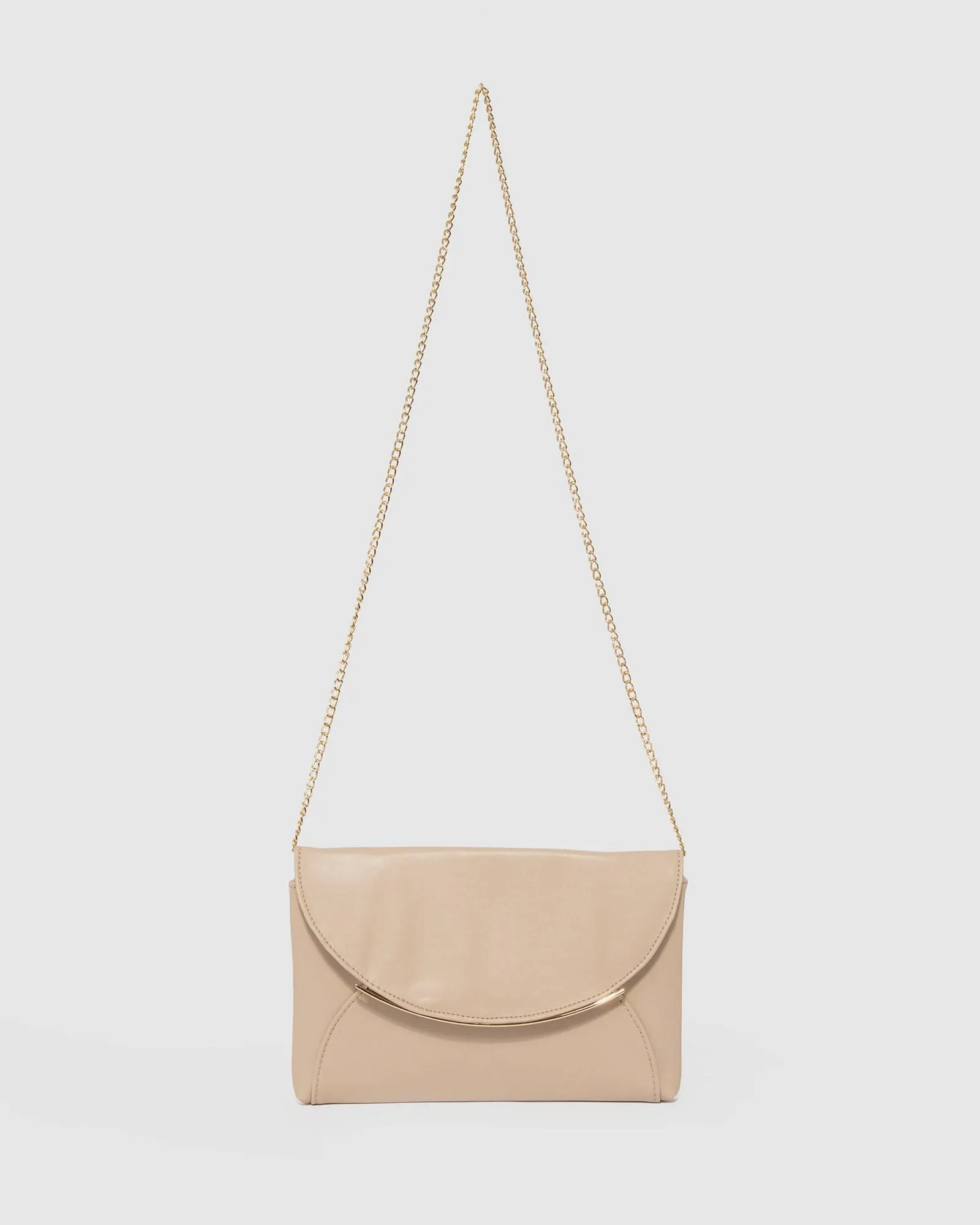 Natural Dalila Envelope Clutch Bag