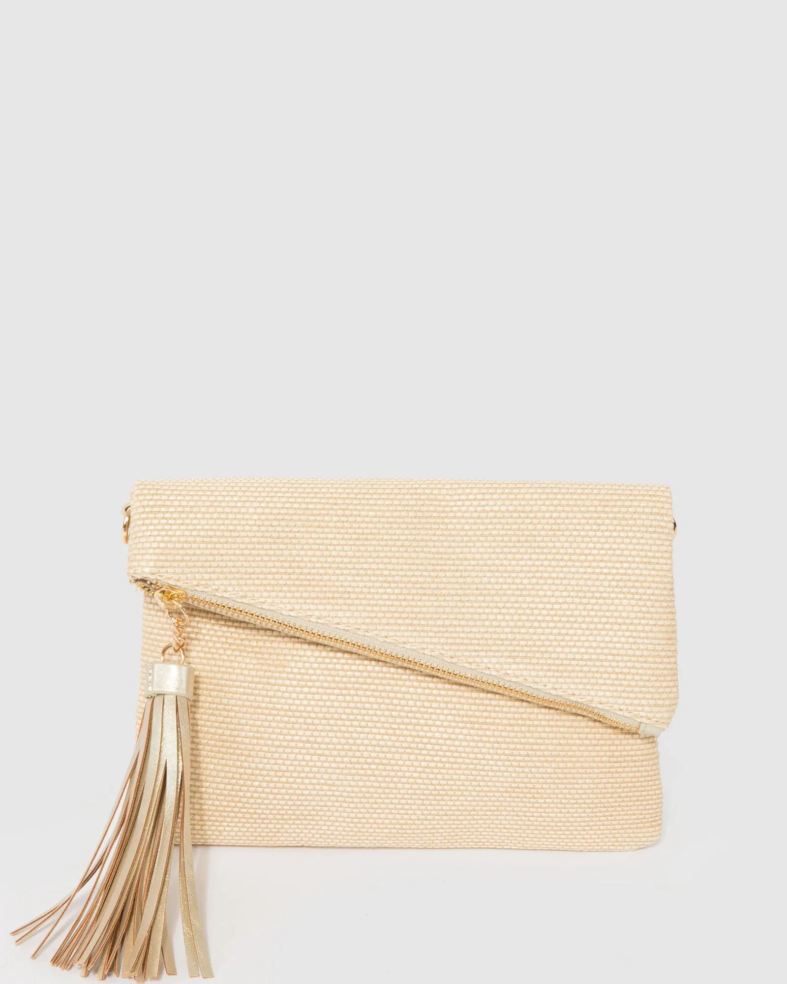 Natural Gabi Wave Clutch Bag