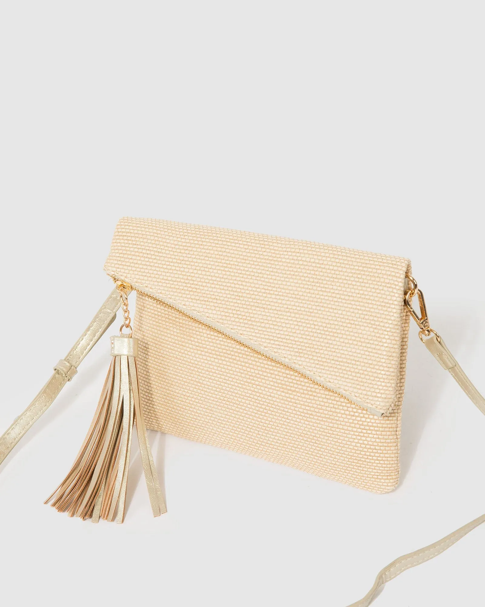 Natural Gabi Wave Clutch Bag