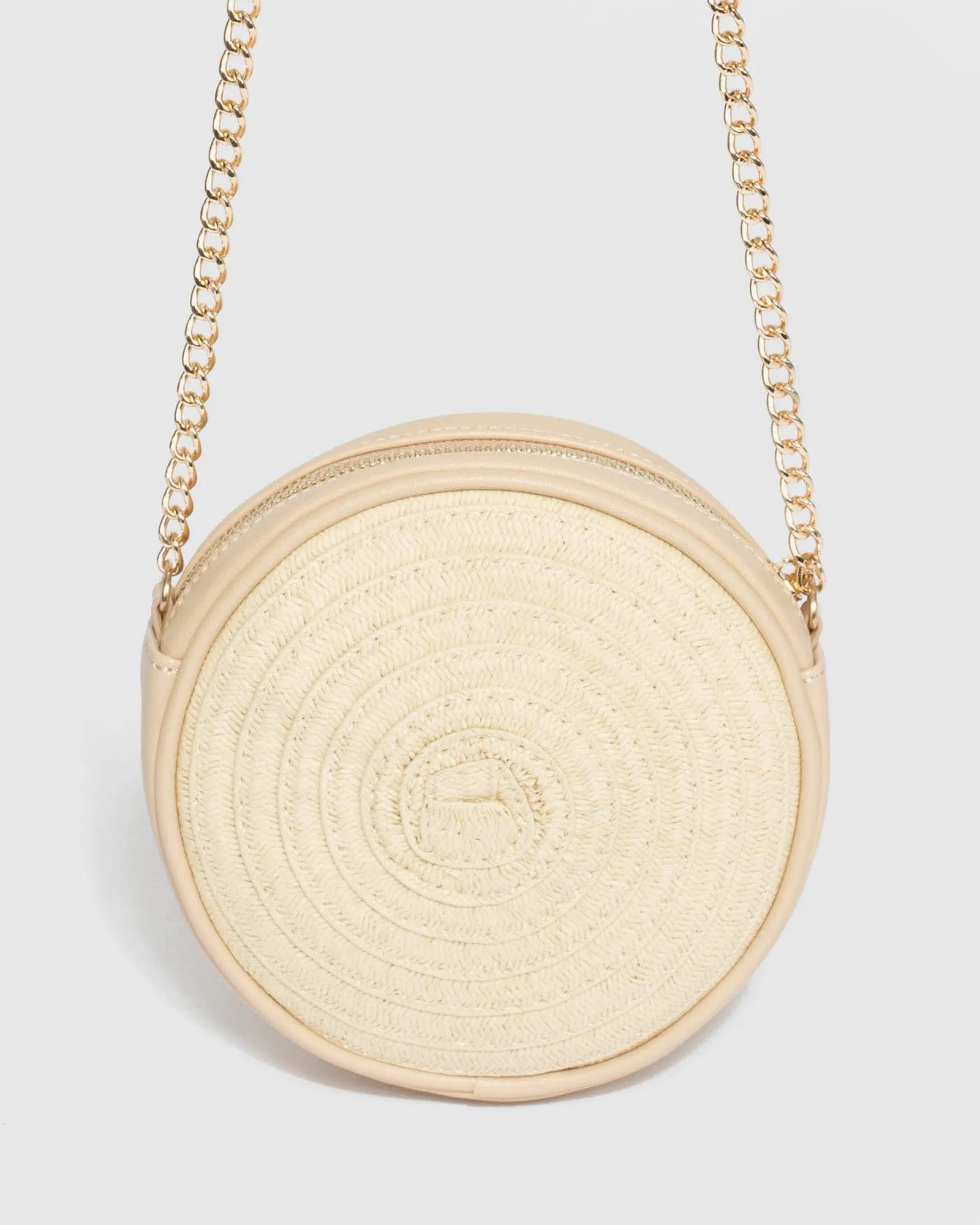 Natural Hadlea Round Crossbody Bag