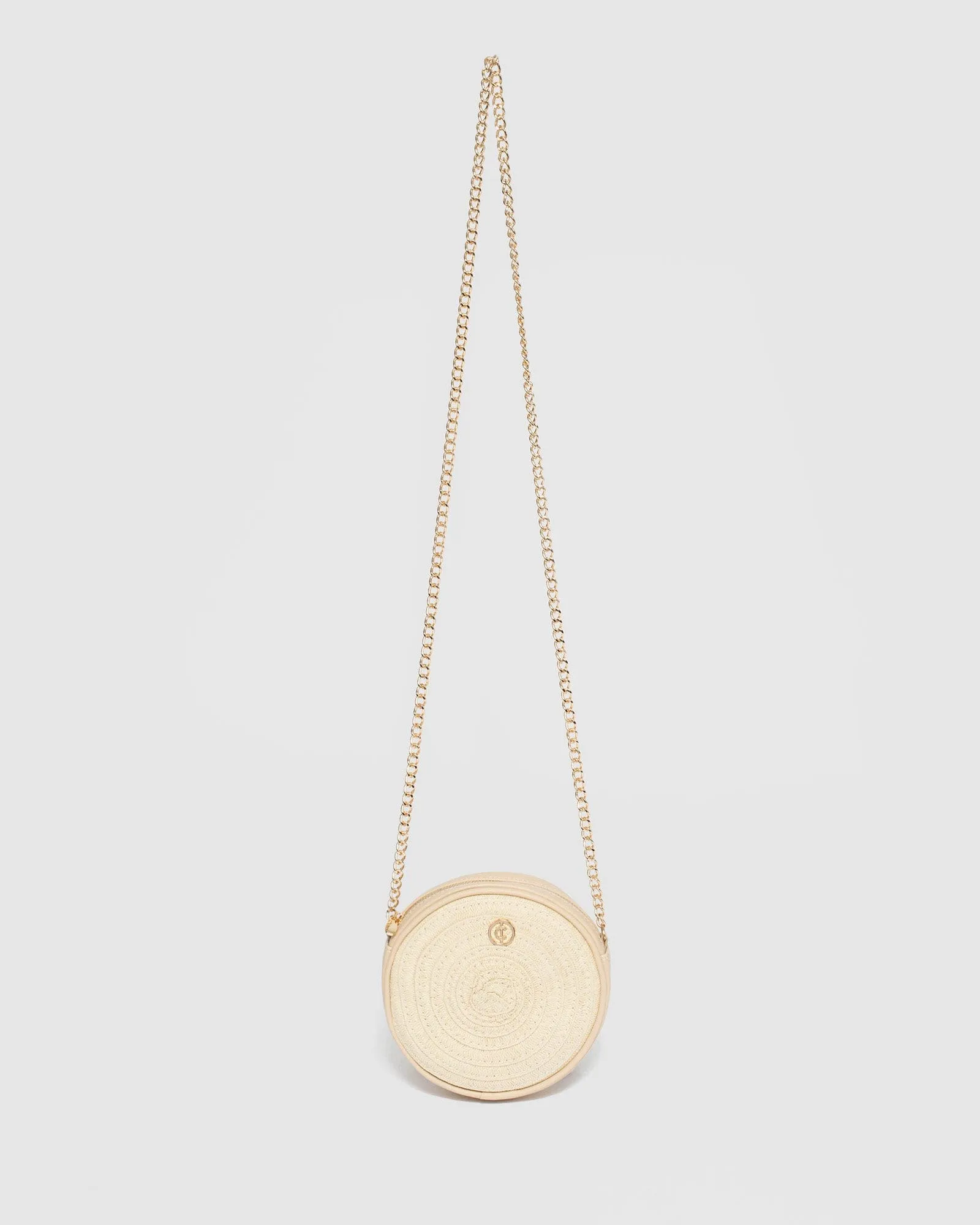 Natural Hadlea Round Crossbody Bag