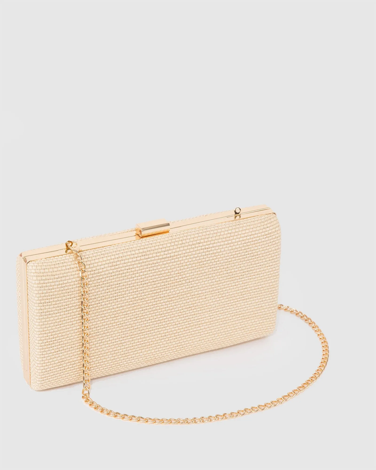 Natural Melanie Plain Clutch Bag